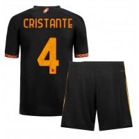Camiseta AS Roma Bryan Cristante #4 Tercera Equipación Replica 2023-24 para niños mangas cortas (+ Pantalones cortos)